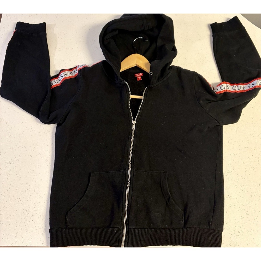 GUESS Zipup Hoodie with Sleeve Logo Size Medium